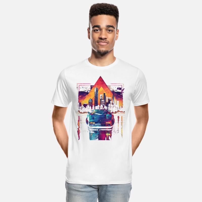 80s 90s Car City Synthwave Vaporwave Retro