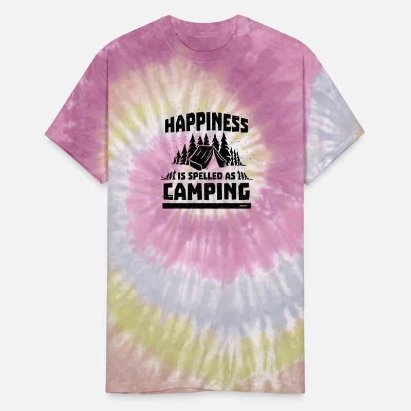Camping happiness satisfaction funny saying