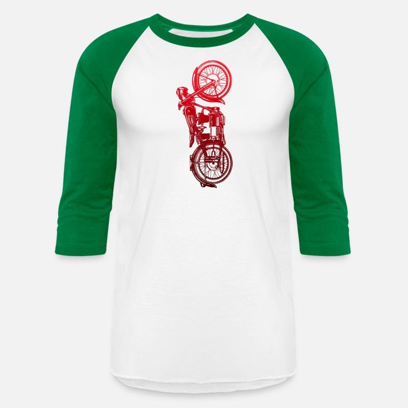 Classic Biker Vintage Retro Black Motorcycle Red