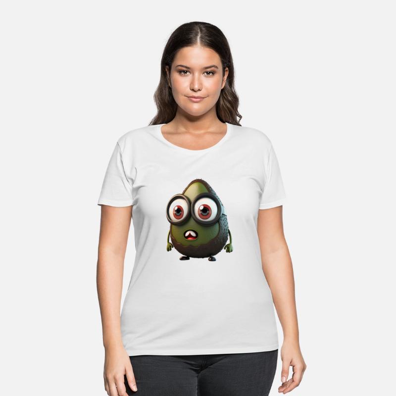 Cute avocado cartoon character