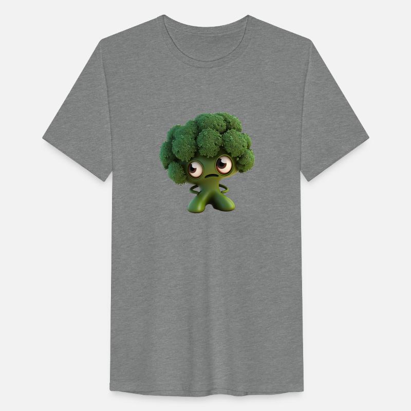 Cute broccoli cartoon character