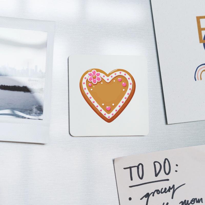 Gingerbread heart frame Tradition and love united