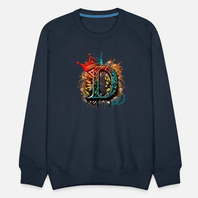 Graffiti Initial Letter "D" with 👑