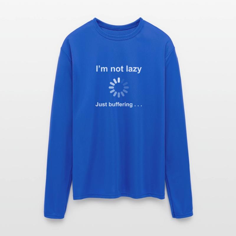 I'm Not Lazy - Just Buffering (white)