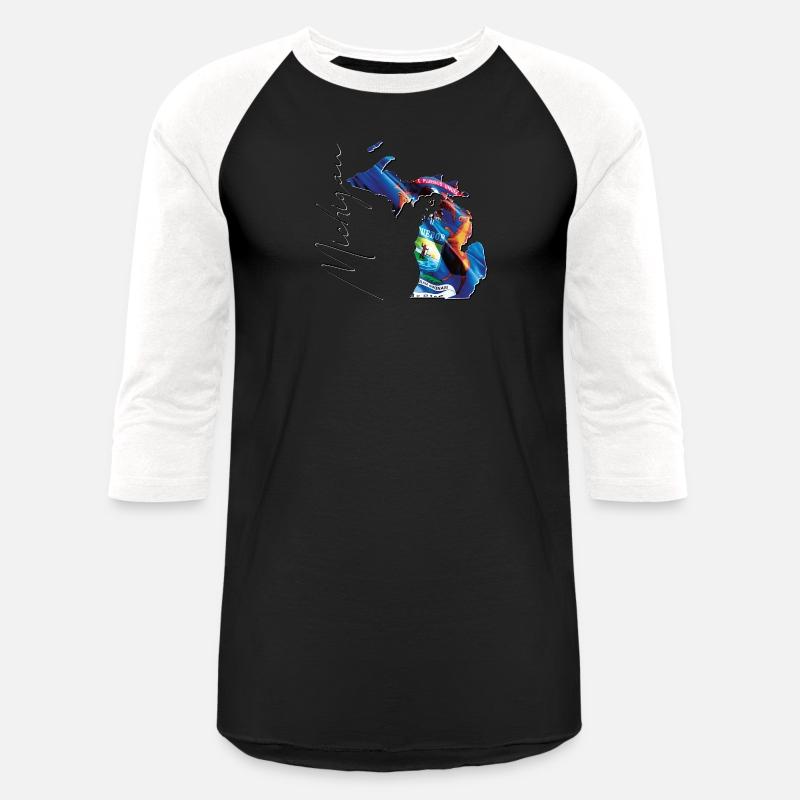 Michigan State Flag in Michigan State Map MI