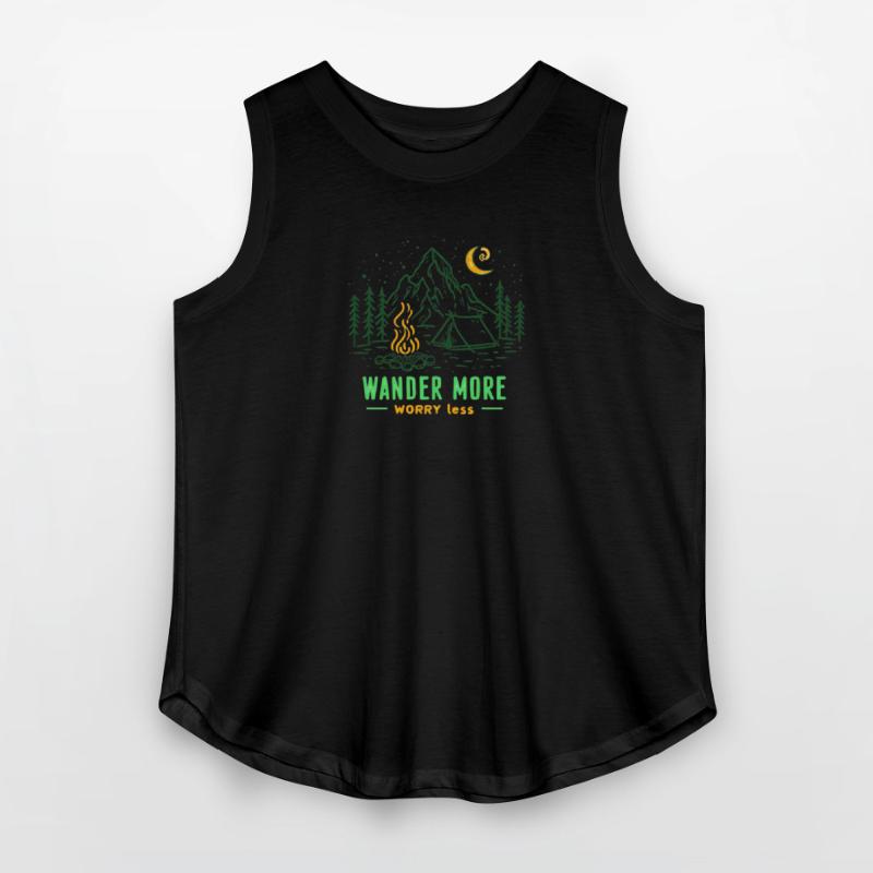 Minimalist Camping Scene Illustration With Hand