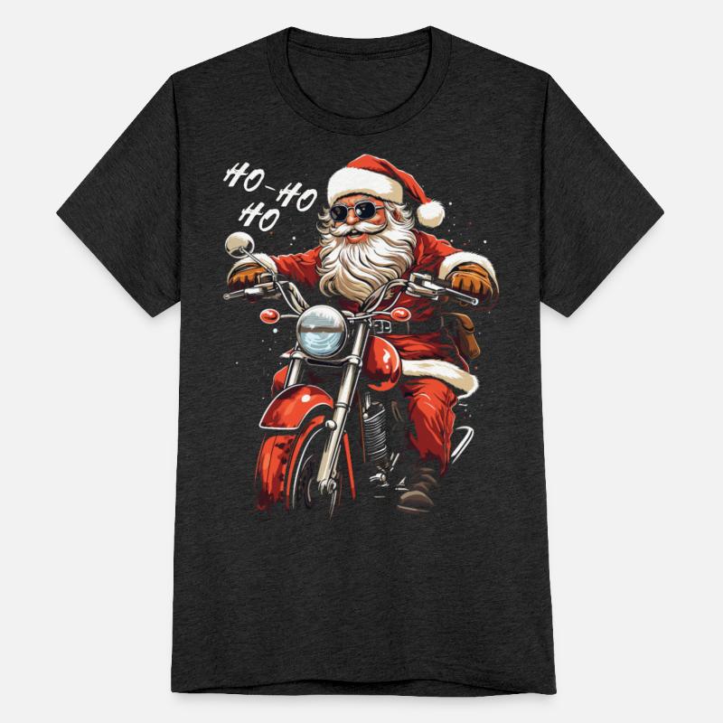Motorcyclist Santa Claus Motorcycle Christmas