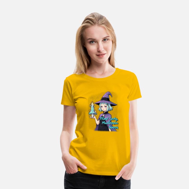 Plant Lady Mushroom Queen Cute Witch Art Magic Mus