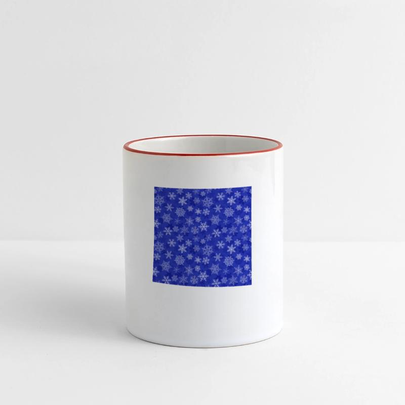 Pretty Navy Blue Snowflakes Pattern