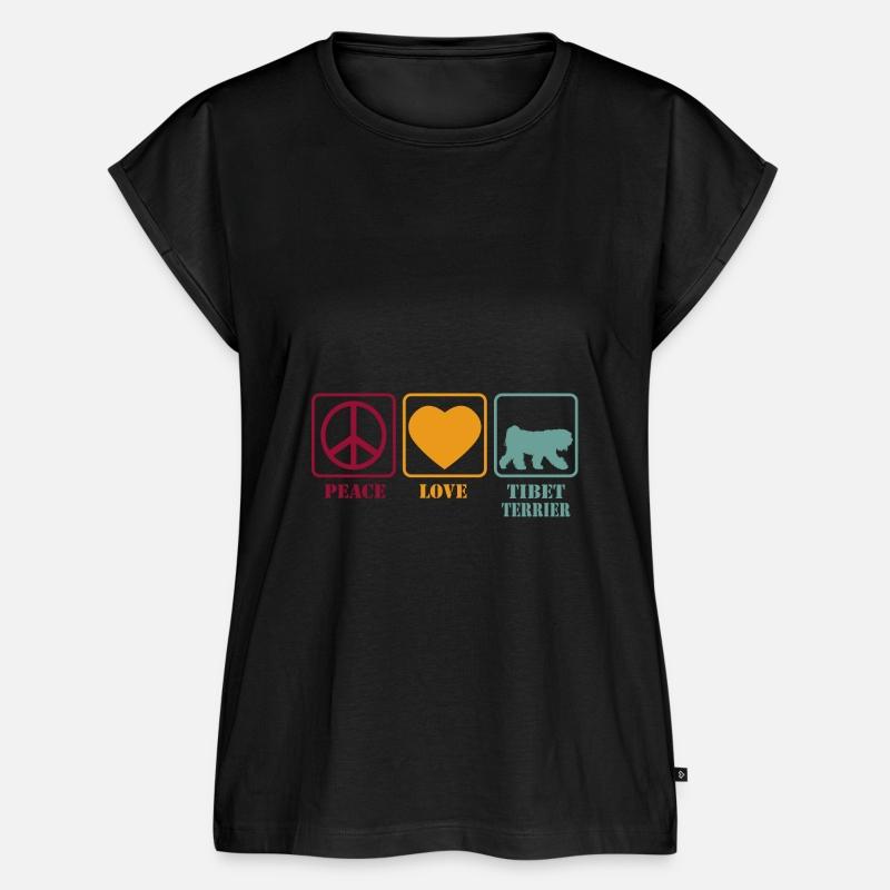 Tibetan Tibet Terrier Dog - Peace Love Retro