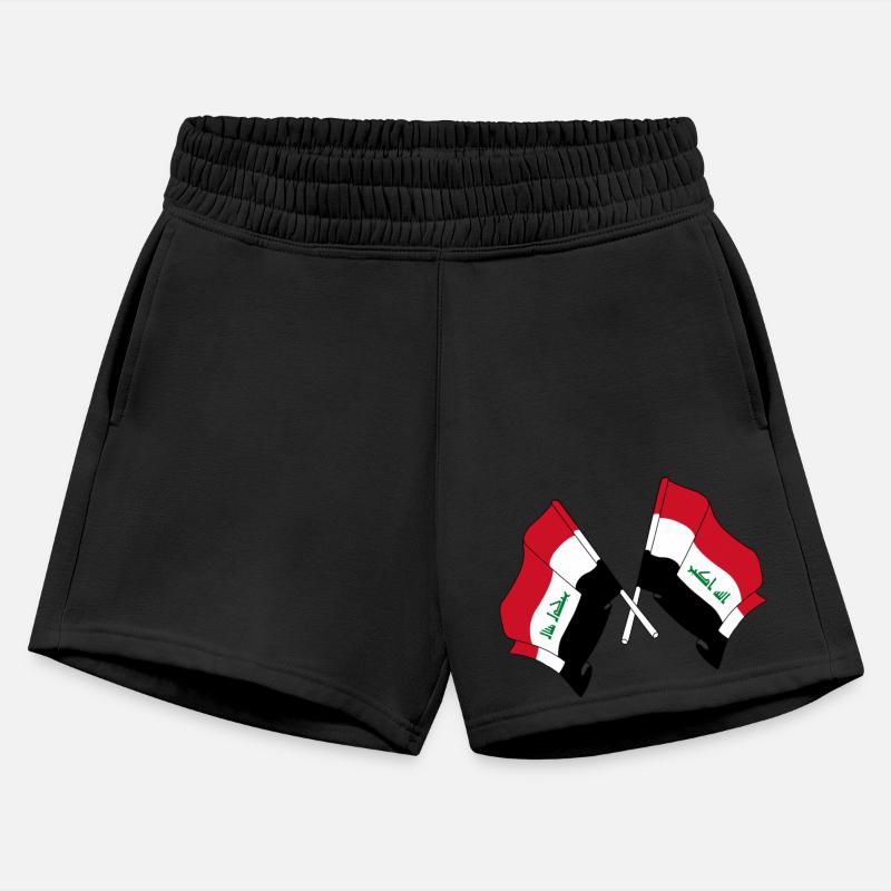 Two crossed flags of Iraq