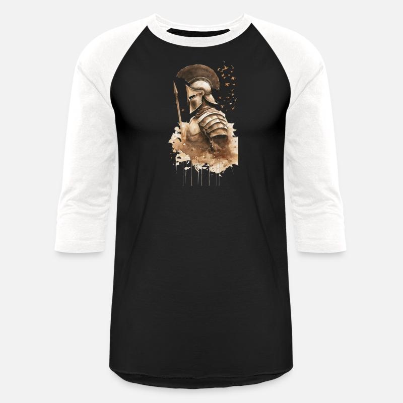 Watercolor Portrait Of A Spartan Warrior In Armor