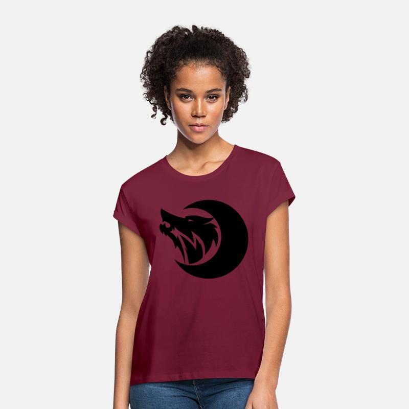 Wolf And Moon Minimalist Vector