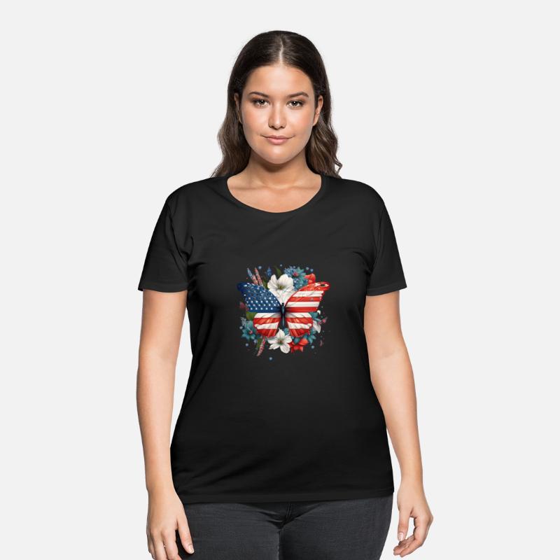 4th of July Floral Butterfly Sublimation