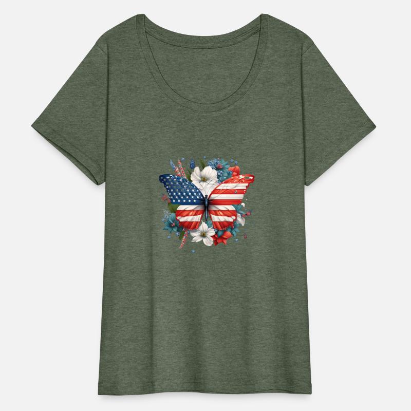 4th of July Floral Butterfly Sublimation