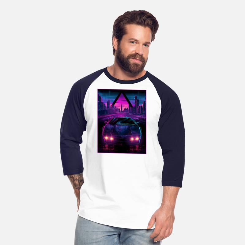 80s 90s Synthwave Car City Retro Vaporwave