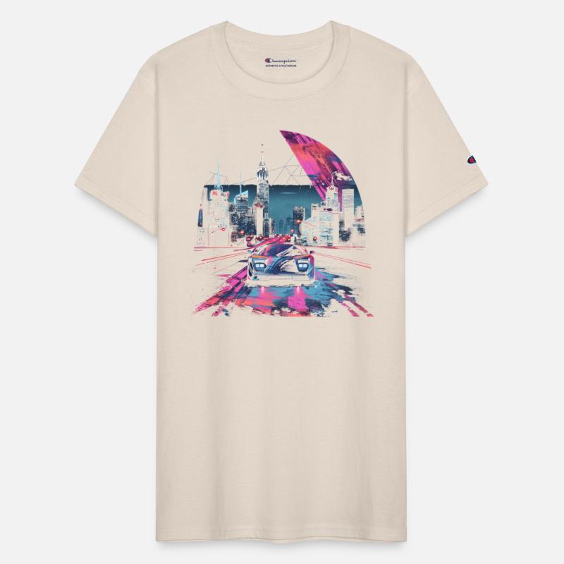 80s 90s Vaporwave Retro Car City Synthwave