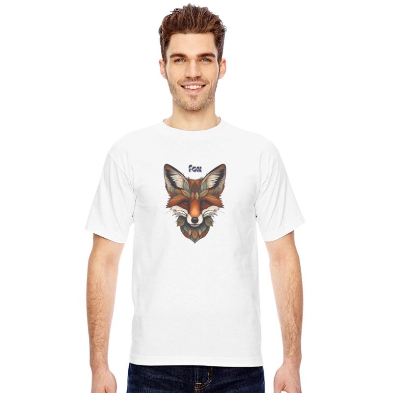 a fox's head, featuring earthy tones