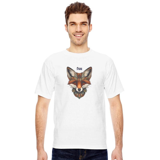 a fox's head, featuring earthy tones