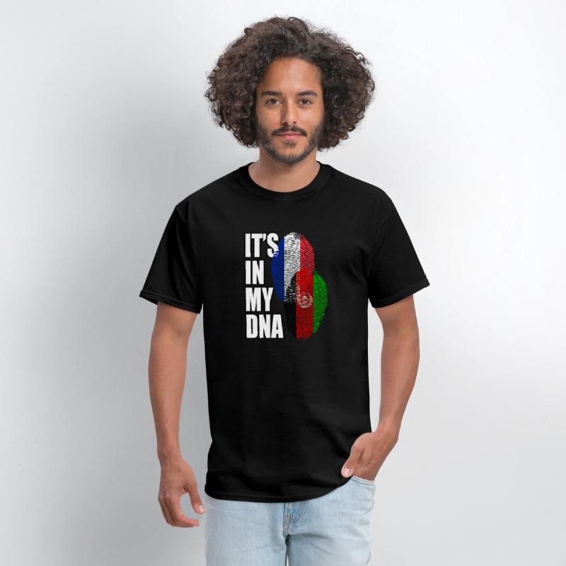 Afghan And French Mix Heritage DNA Flag