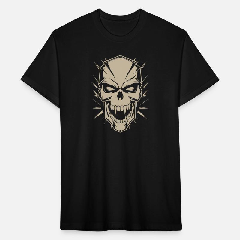 Agressive menacing skull