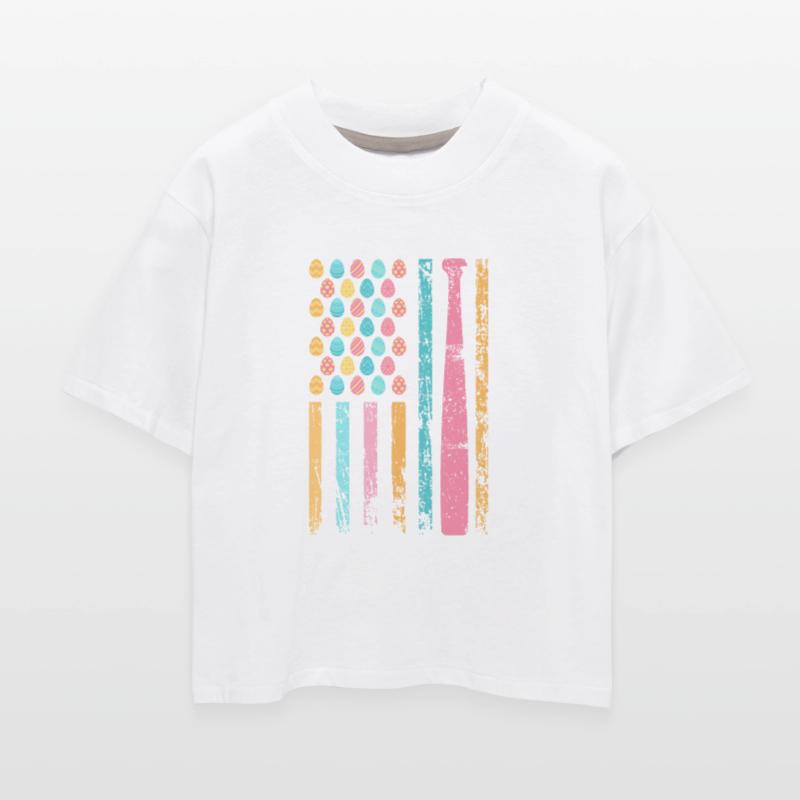 American Sports Flag Easter Egg Decor Baseball Bat