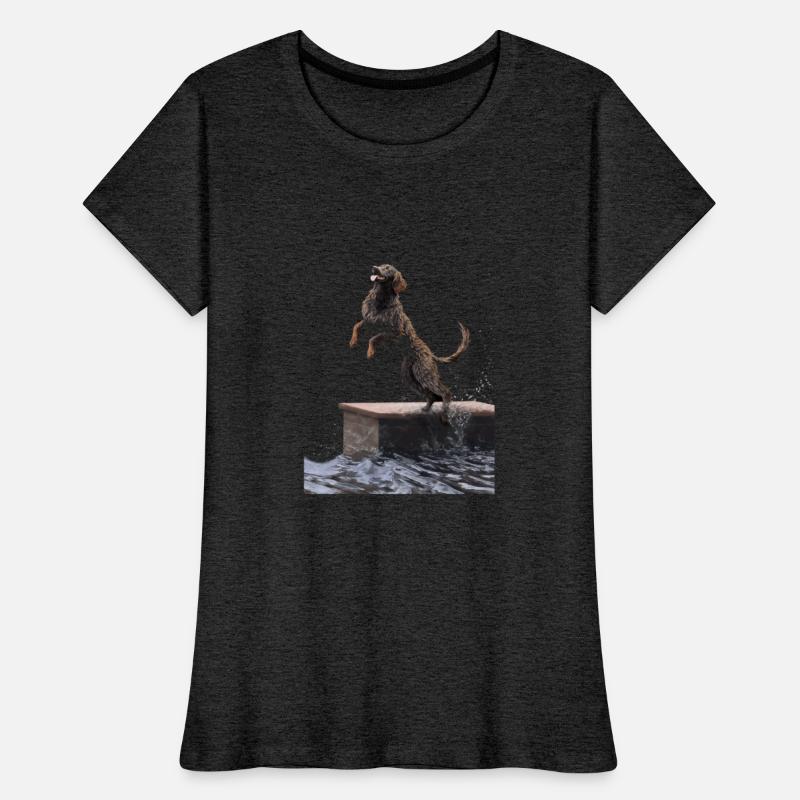 American Water Spaniel Dock Diving Dog Jumping