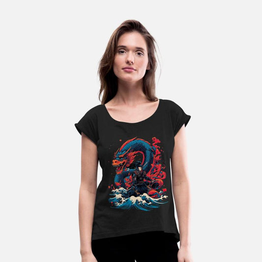 Asian Dragon Anime Japanese Sea Samurai