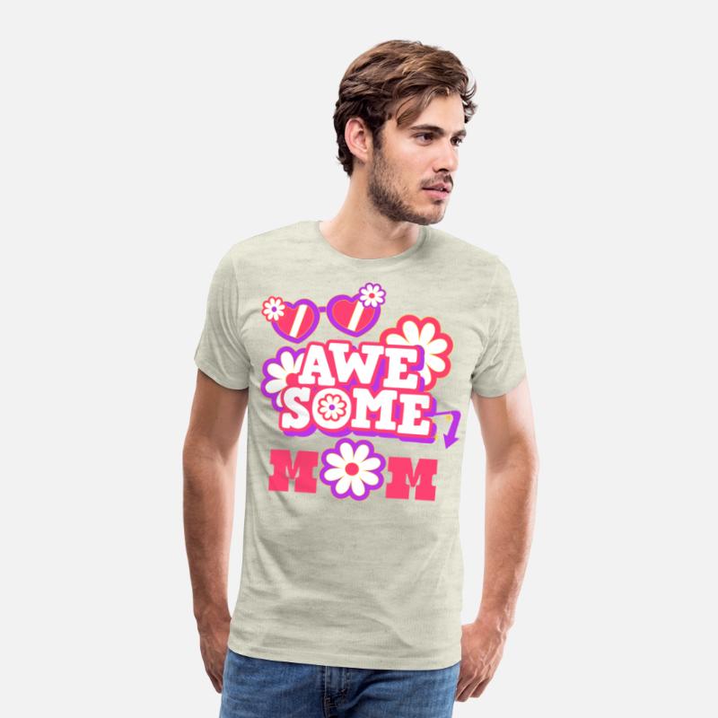 Awesome Mom Retro Flower Shirt Mother's Day Gift