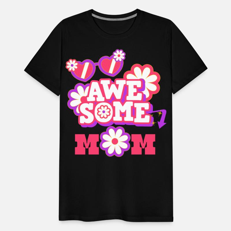 Awesome Mom Retro Flower Shirt Mother's Day Gift