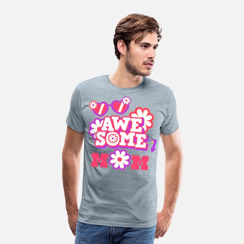 Awesome Mom Retro Flower Shirt Mother's Day Gift