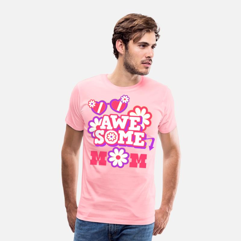 Awesome Mom Retro Flower Shirt Mother's Day Gift