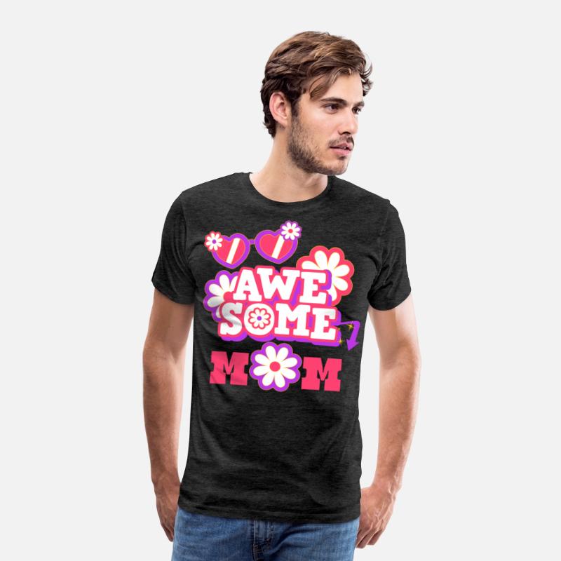 Awesome Mom Retro Flower Shirt Mother's Day Gift