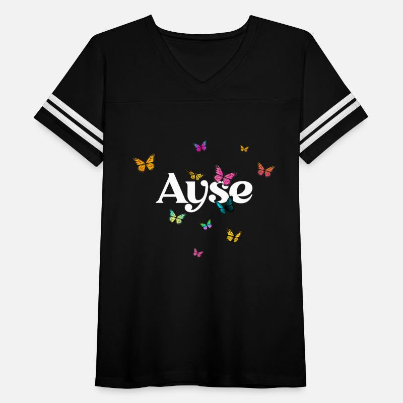 AYSE - beautiful girl name with cute butterflies