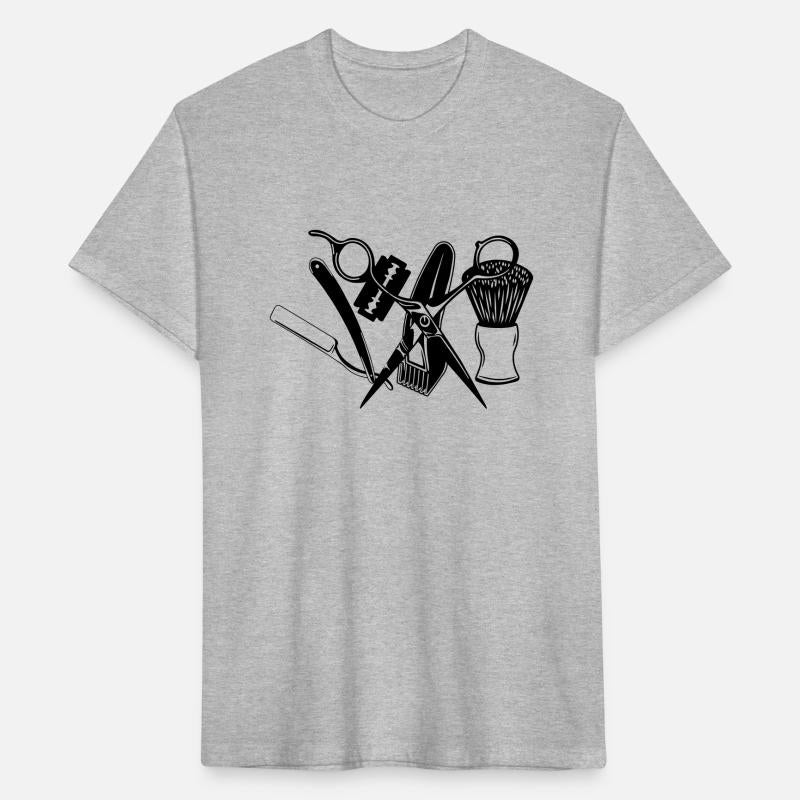 Barber attributes scissors razor, shaver, shaving