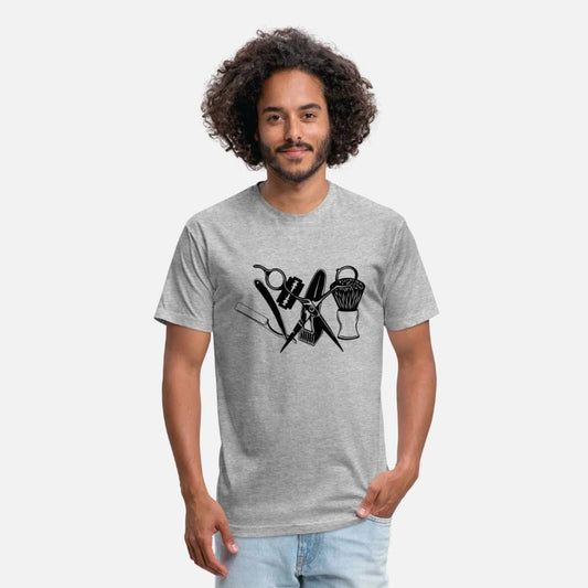 Barber attributes scissors razor, shaver, shaving