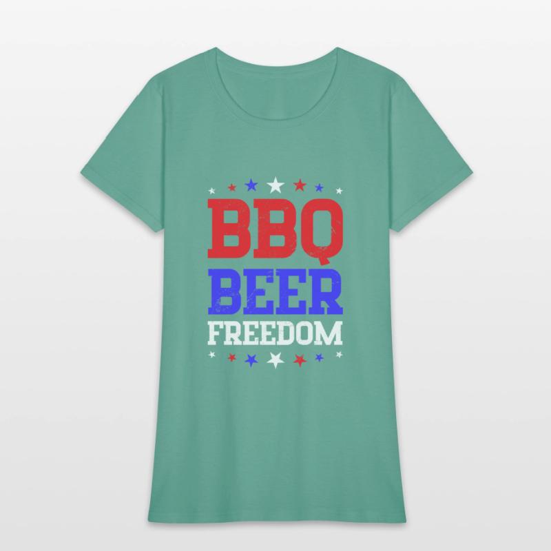 BBQ Beer Freedom Barbeque Party Drinking Beer 4th