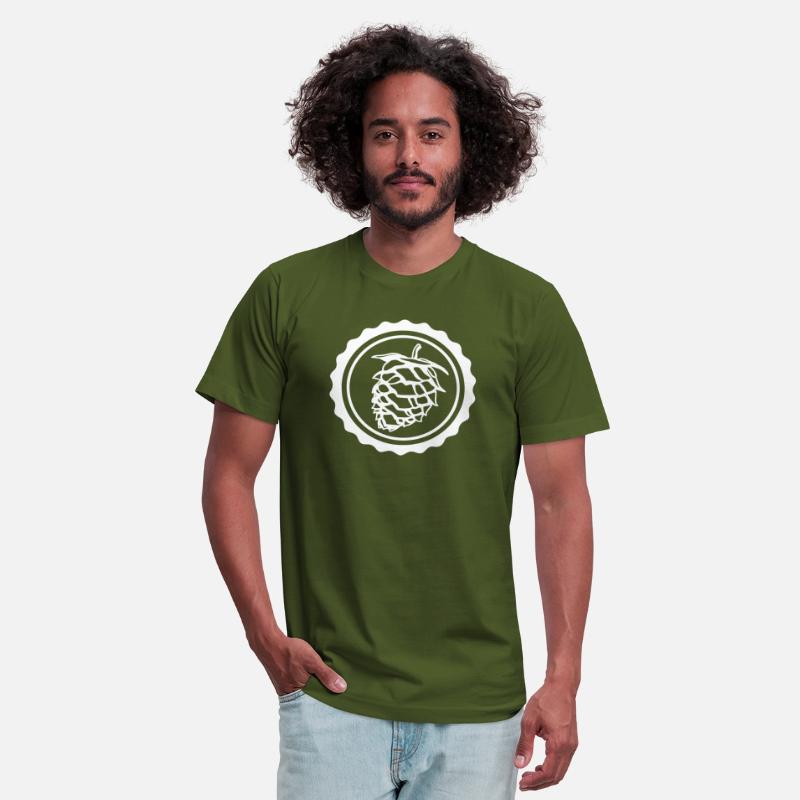 Beer Bottle Cap Hops Drinking White