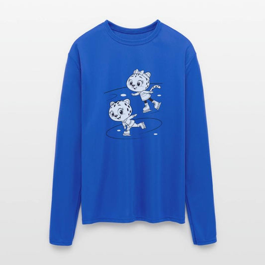 Black-and-White Leopard Cubs Ice Skating