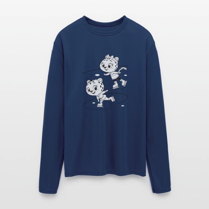 Black-and-White Leopard Cubs Ice Skating