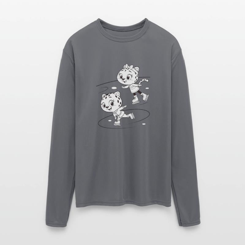 Black-and-White Leopard Cubs Ice Skating