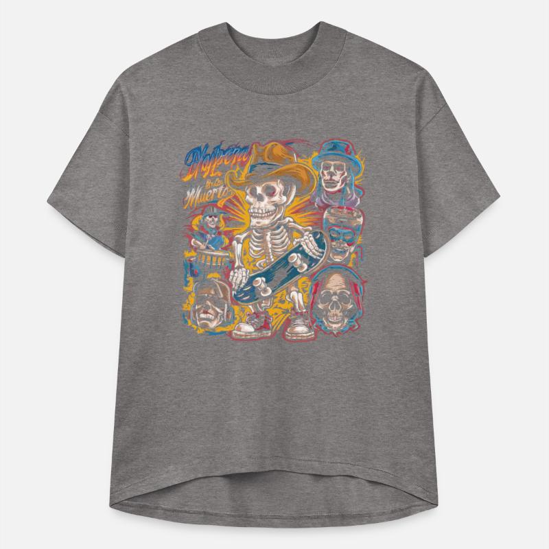 Black shirt with a skeleton band