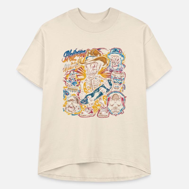 Black shirt with a skeleton band