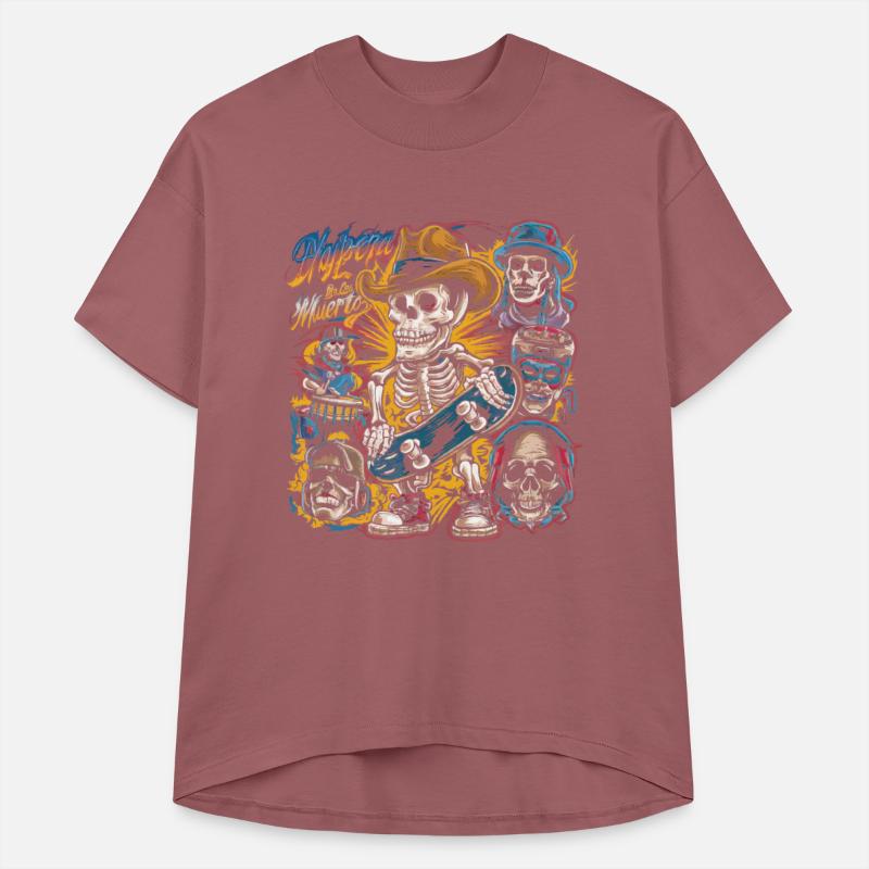 Black shirt with a skeleton band