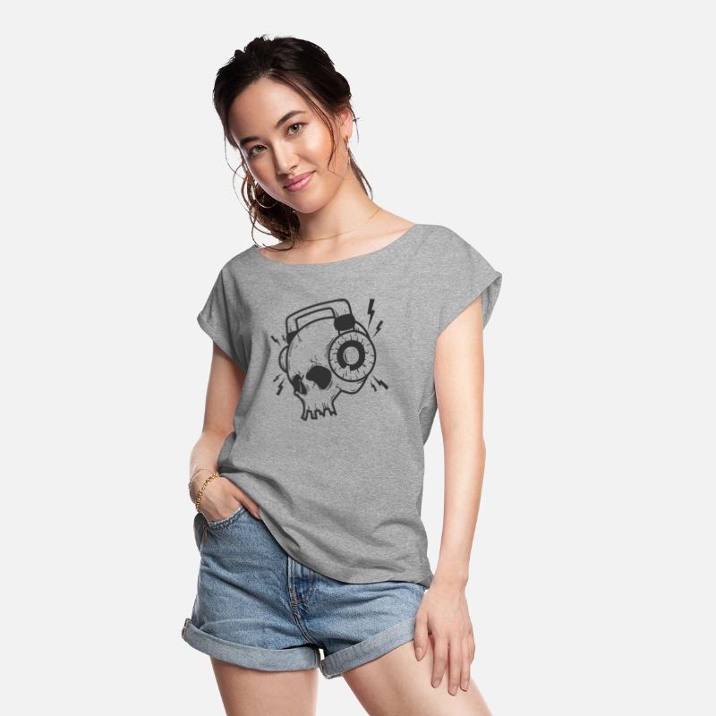 Bone Head with Headphones Rock Music