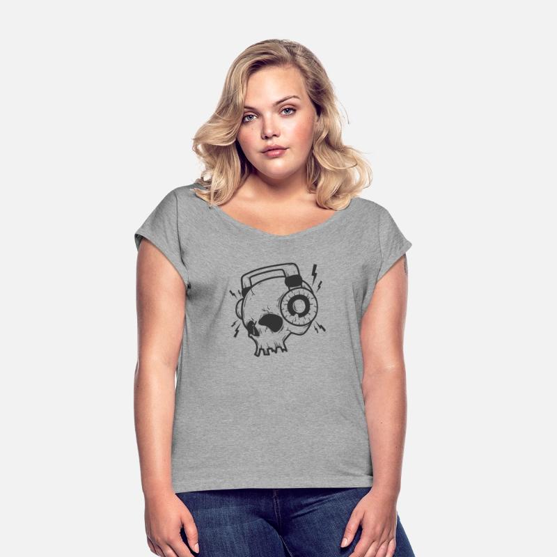 Bone Head with Headphones Rock Music