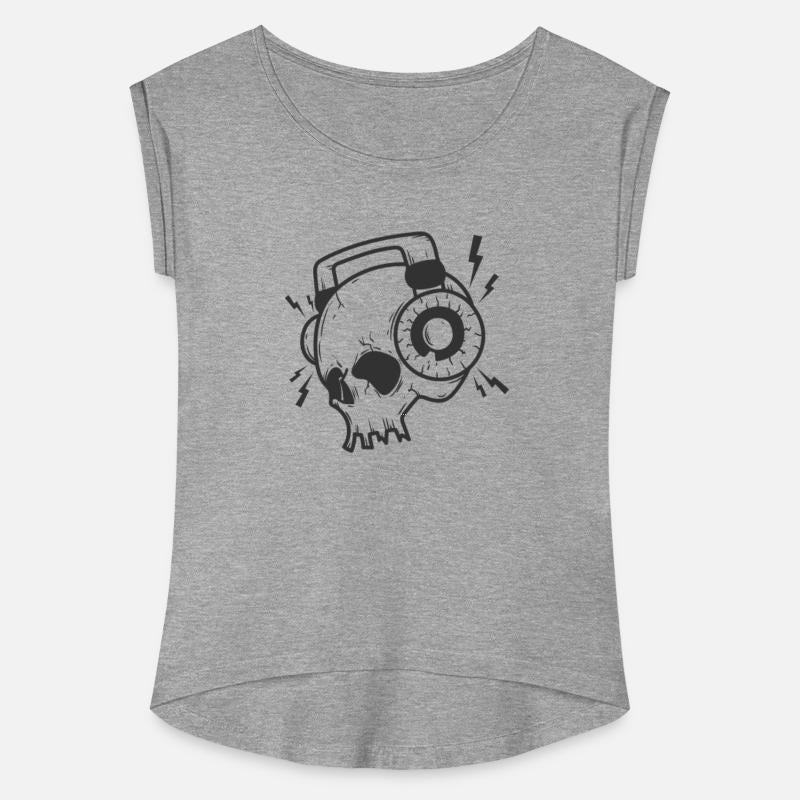 Bone Head with Headphones Rock Music