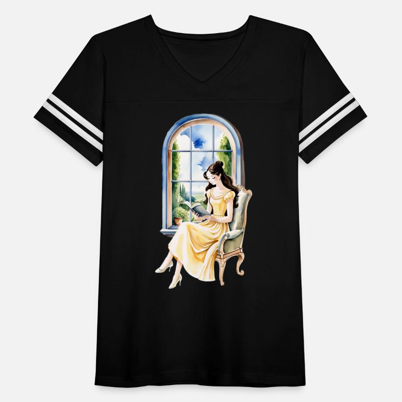 Bookish Watercolor Reading by the Window