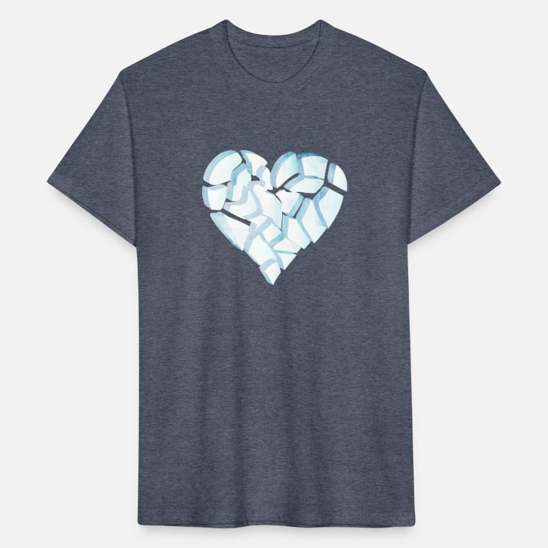 Broken Ice Heart - Broken Heart Shape