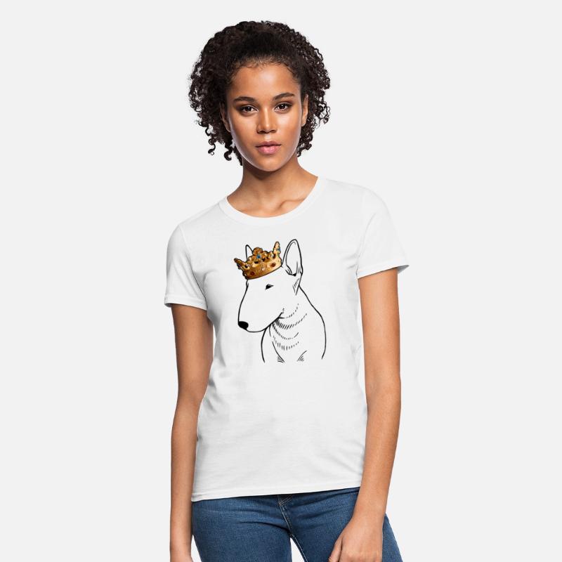 Bull Terrier Dog Wearing Crown